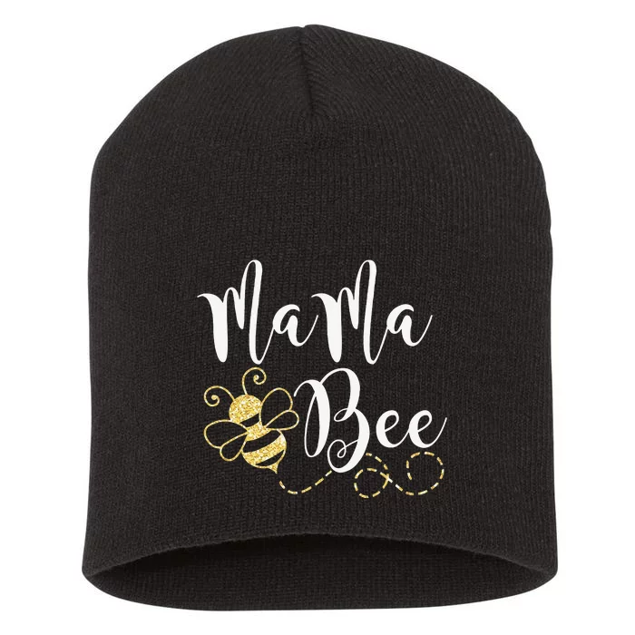 Birthday Bee Family Mama Bee Mom Mothers Gift For Women Short Acrylic Beanie