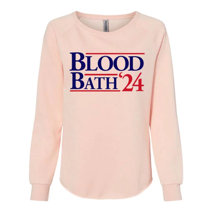 Blood Bath Funny Trump Womens California Wash Sweatshirt