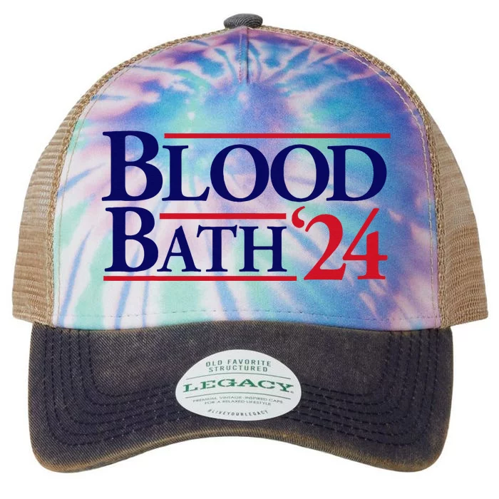 Blood Bath Funny Trump Legacy Tie Dye Trucker Hat