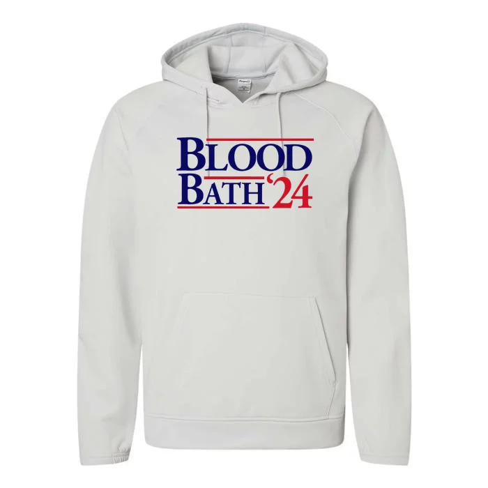 Blood Bath Funny Trump Performance Fleece Hoodie