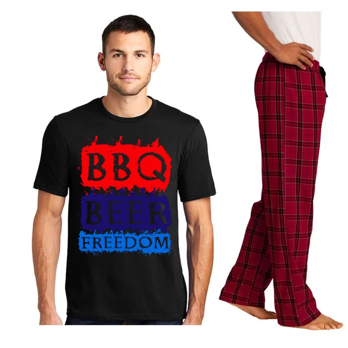 Bbq Beer Freedom Ll Americans Gift Pajama Set