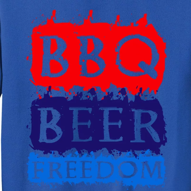 Bbq Beer Freedom Ll Americans Gift Tall Sweatshirt