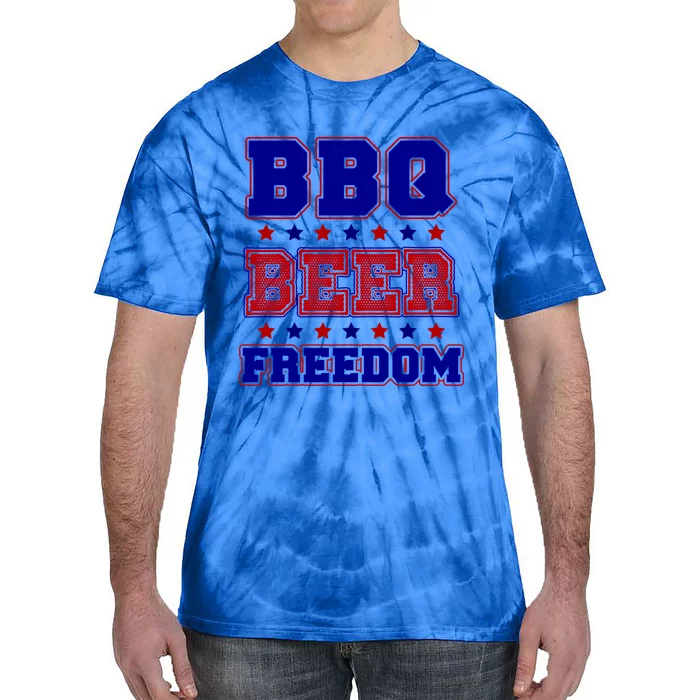 Bbq Beer Freedom America Usa Flag Election 2020 Great Gift Tie-Dye T-Shirt