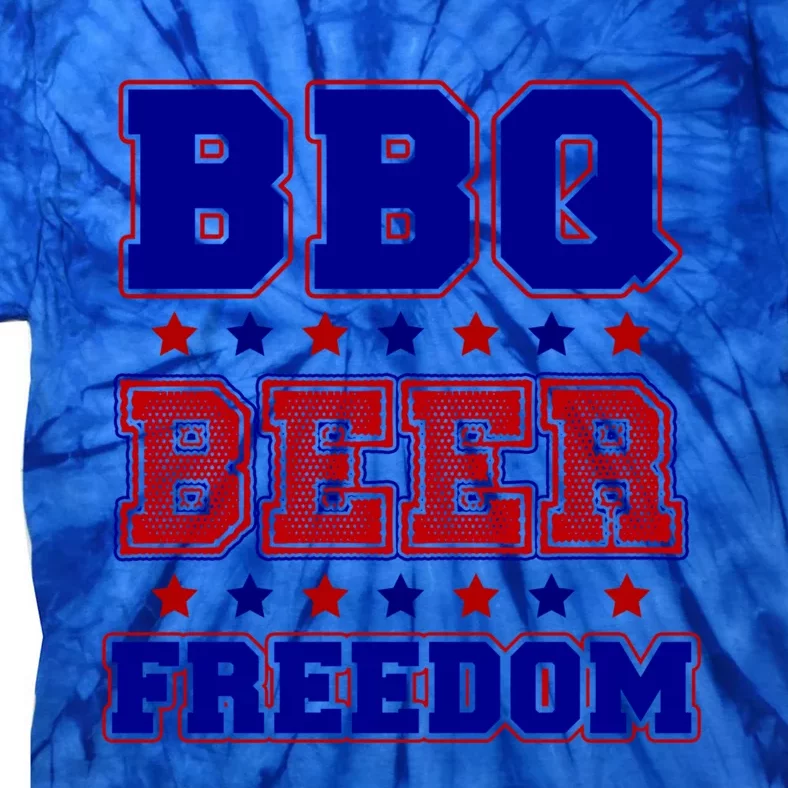 Bbq Beer Freedom America Usa Flag Election 2020 Great Gift Tie-Dye T-Shirt