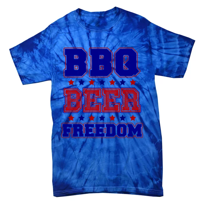 Bbq Beer Freedom America Usa Flag Election 2020 Great Gift Tie-Dye T-Shirt