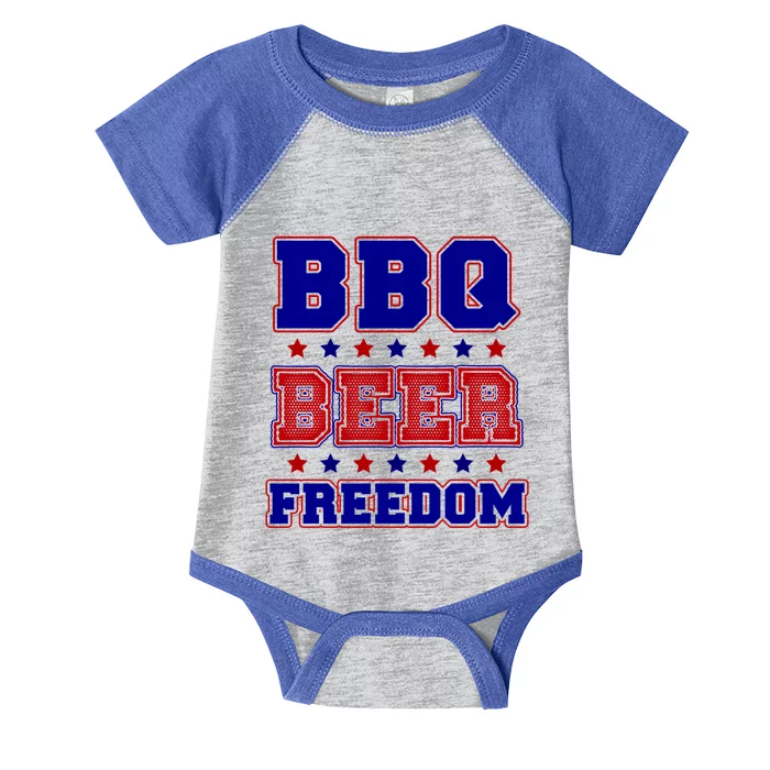 Bbq Beer Freedom America Usa Flag Election 2020 Great Gift Infant Baby Jersey Bodysuit