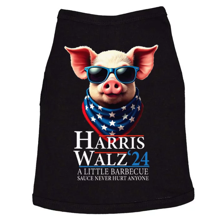 Barbecue Bbq Funny Pork Kamala Harris Waltz 2024 Doggie Tank