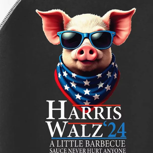 Barbecue Bbq Funny Pork Kamala Harris Waltz 2024 Toddler Fine Jersey T-Shirt