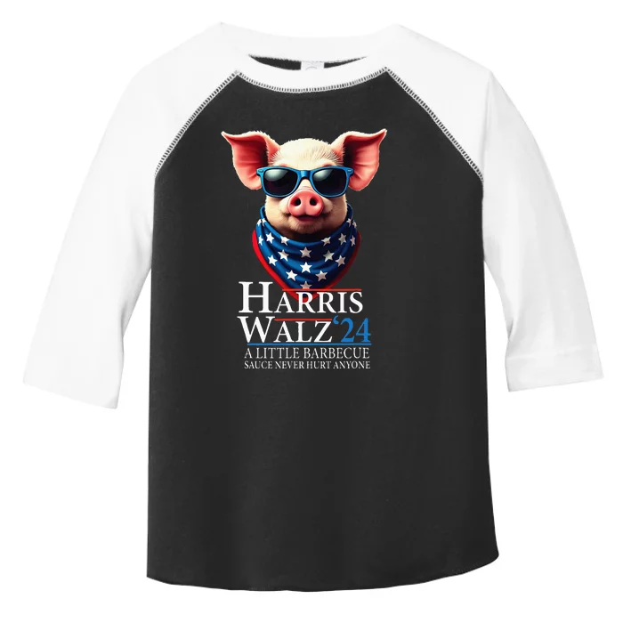 Barbecue Bbq Funny Pork Kamala Harris Waltz 2024 Toddler Fine Jersey T-Shirt