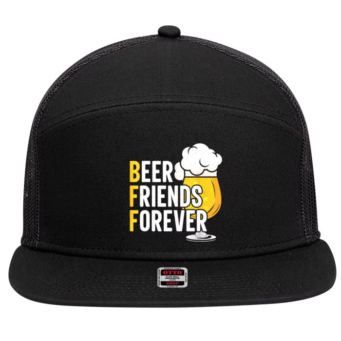 BFF Beer Friends Forever Happy Oktoberfest 7 Panel Mesh Trucker Snapback Hat