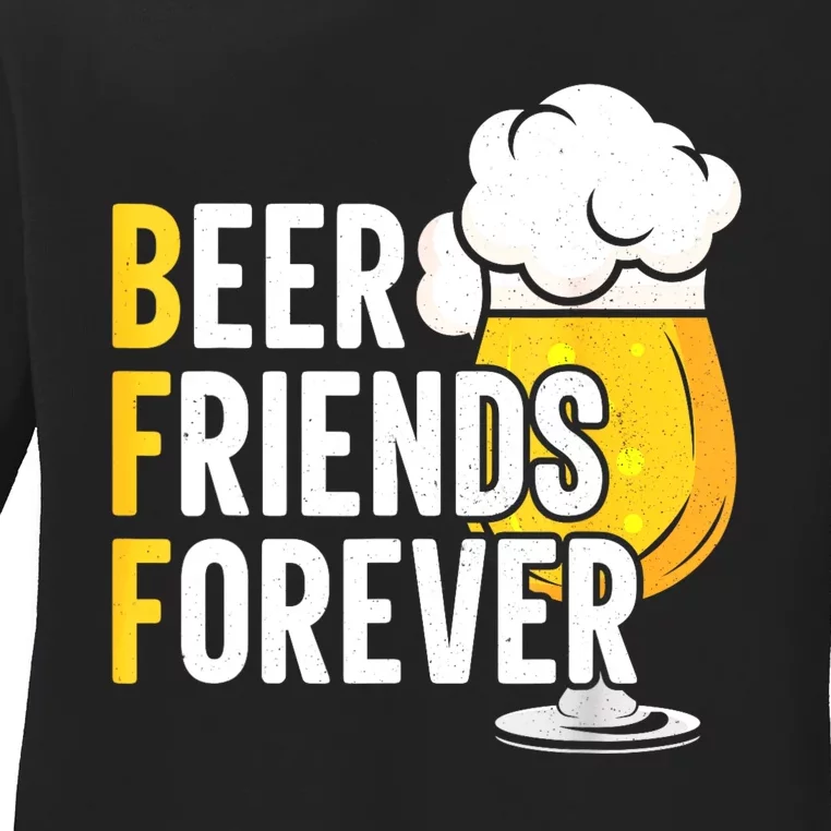 BFF Beer Friends Forever Happy Oktoberfest Ladies Long Sleeve Shirt