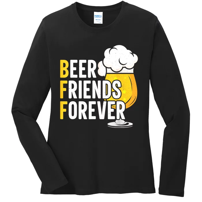 BFF Beer Friends Forever Happy Oktoberfest Ladies Long Sleeve Shirt