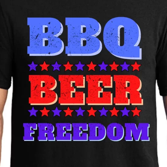 Bbq Beer Freedom Merican Usa Party Great Gift Pajama Set