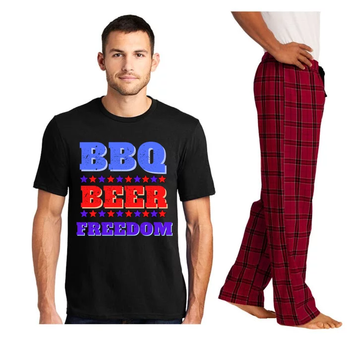 Bbq Beer Freedom Merican Usa Party Great Gift Pajama Set