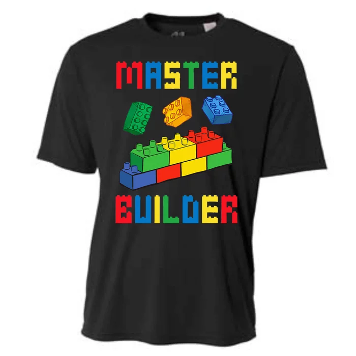 Brick Builder Funny Blocks Building Master Builder Cooling Performance Crew T-Shirt