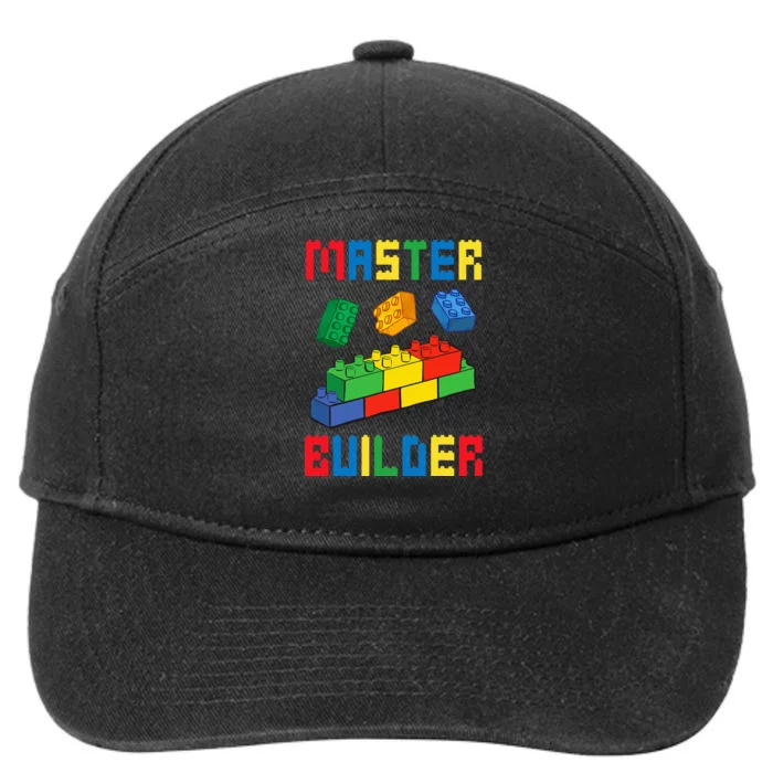 Brick Builder Funny Blocks Building Master Builder 7-Panel Snapback Hat