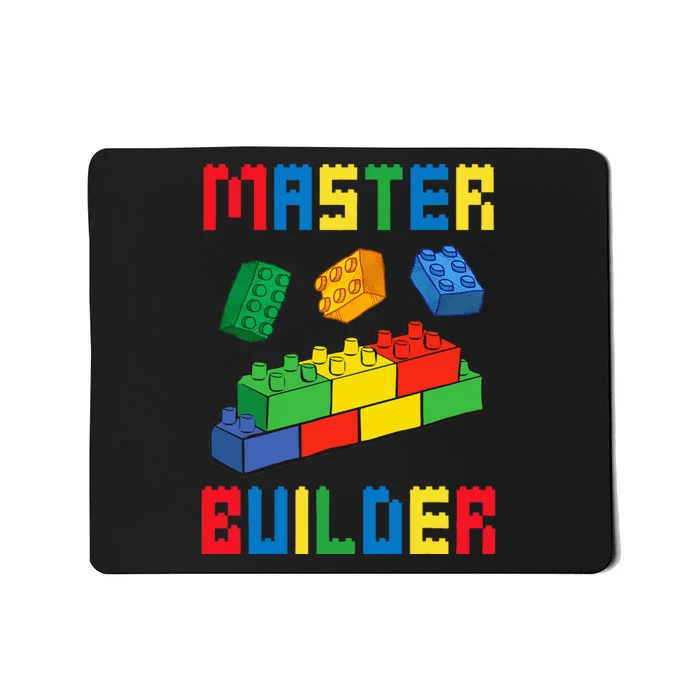 Brick Builder Funny Blocks Building Master Builder Mousepad