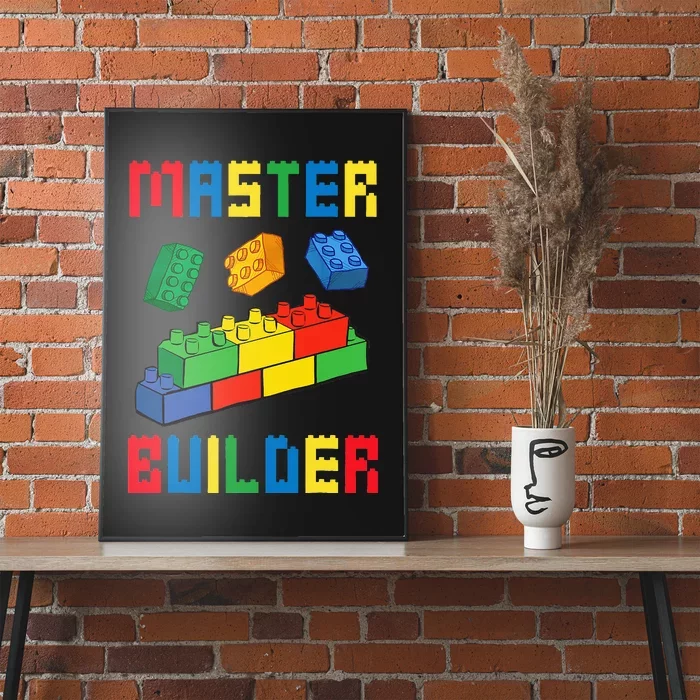 Brick Builder Funny Blocks Building Master Builder Poster