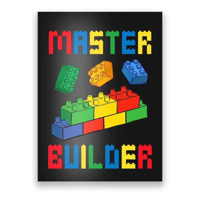 Brick Builder Funny Blocks Building Master Builder Poster