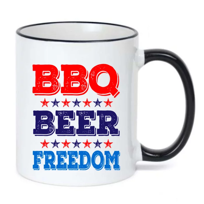 Bbq Beer Freedom America Usa Party 4th Of July Summer Gift Cute Gift Black Color Changing Mug