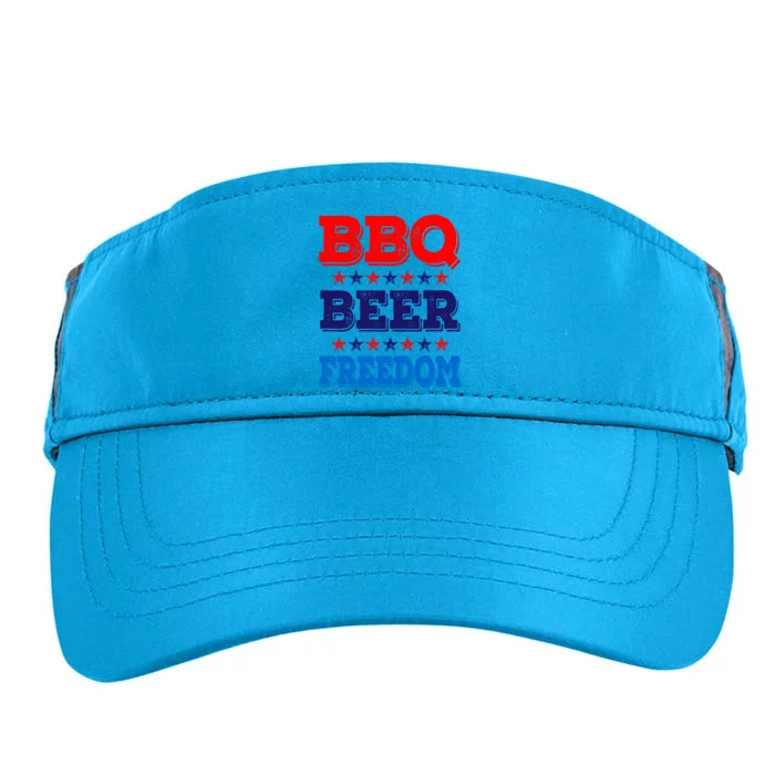 Bbq Beer Freedom America Usa Party 4th Of July Summer Gift Cute Gift Adult Drive Performance Visor