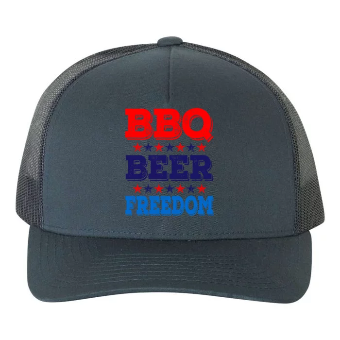 Bbq Beer Freedom America Usa Party 4th Of July Summer Gift Cute Gift Yupoong Adult 5-Panel Trucker Hat