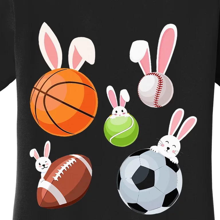 Basketball Baseball Football Soccer Sports Easter Women's T-Shirt