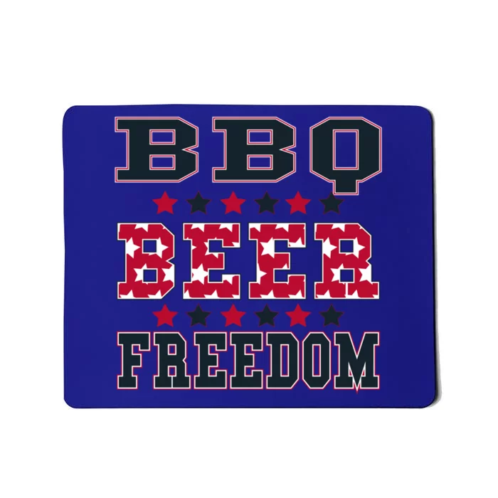 Bbq Beer Freedom Patriotic July Fourth Political Redneck Cute Gift Mousepad