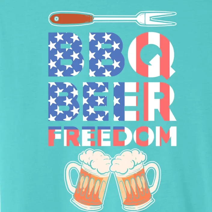 Bbq Beer Freedom America Usa Party 4th Of July Funny Gift ChromaSoft Performance T-Shirt