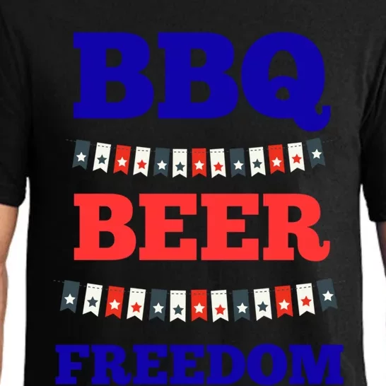 Bbq Beer Freedom Cool Gift Pajama Set