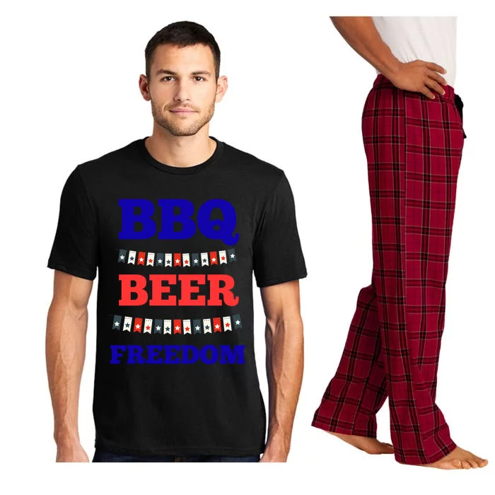 Bbq Beer Freedom Cool Gift Pajama Set