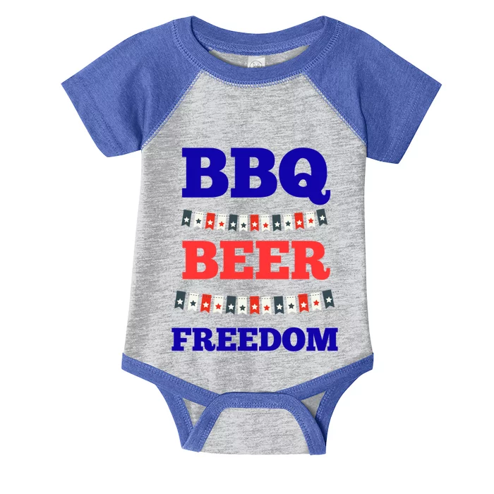 Bbq Beer Freedom Cool Gift Infant Baby Jersey Bodysuit