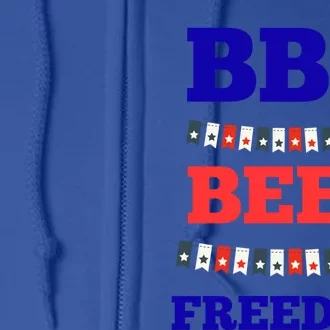 Bbq Beer Freedom Cool Gift Full Zip Hoodie