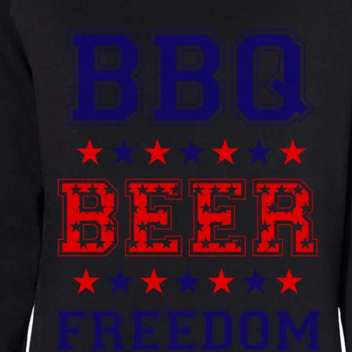 Bbq Beer Freedom Gift Womens California Wash Sweatshirt