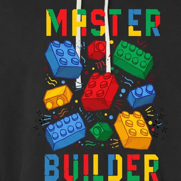 Brick Builder Funny Blocks Master Builder Garment-Dyed Fleece Hoodie