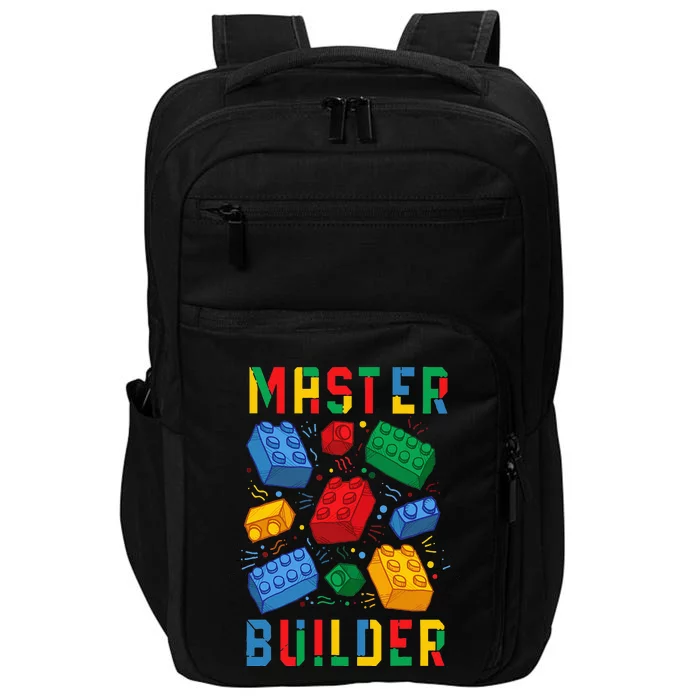 Brick Builder Funny Blocks Master Builder Impact Tech Backpack