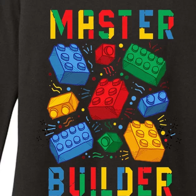 Brick Builder Funny Blocks Master Builder Womens CVC Long Sleeve Shirt