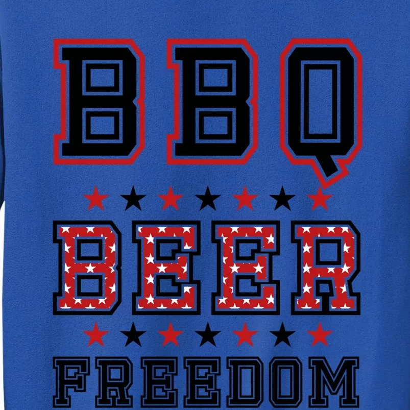 Bbq Beer Freedom Gift Tall Sweatshirt