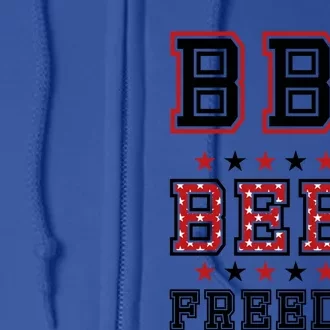 Bbq Beer Freedom Gift Full Zip Hoodie