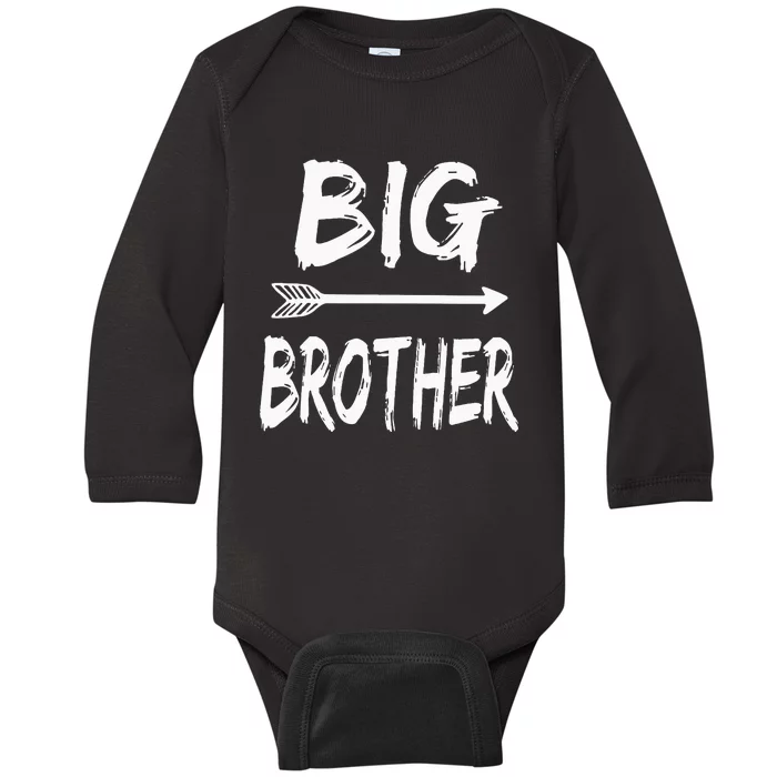 Big Brother For Boy With Arrow Baby Long Sleeve Bodysuit