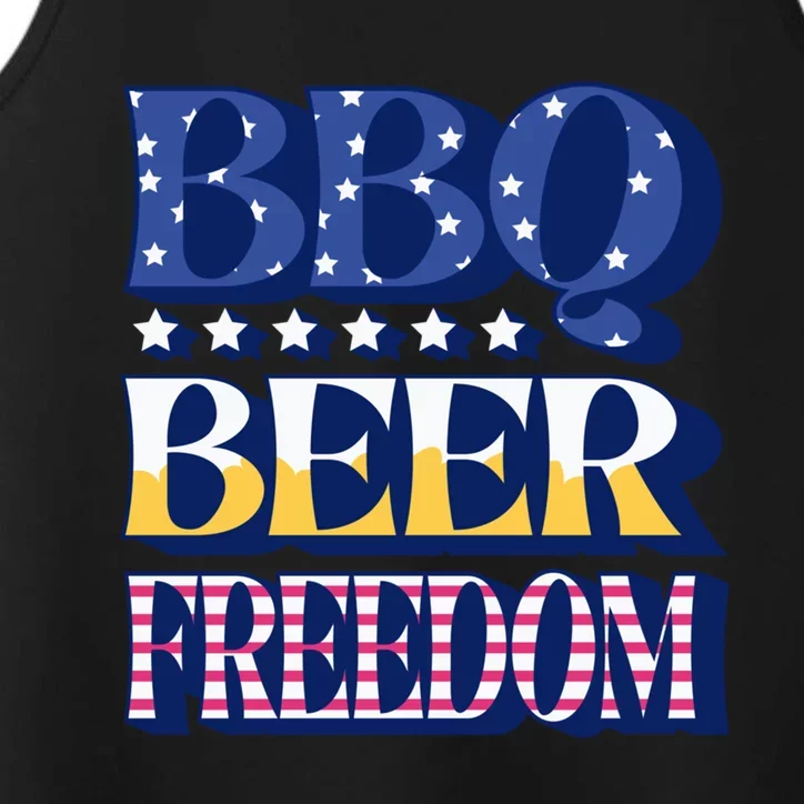 Bbq Beer Freedom Food Fun Gift Performance Tank