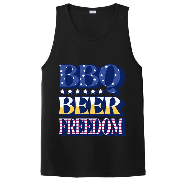 Bbq Beer Freedom Food Fun Gift Performance Tank