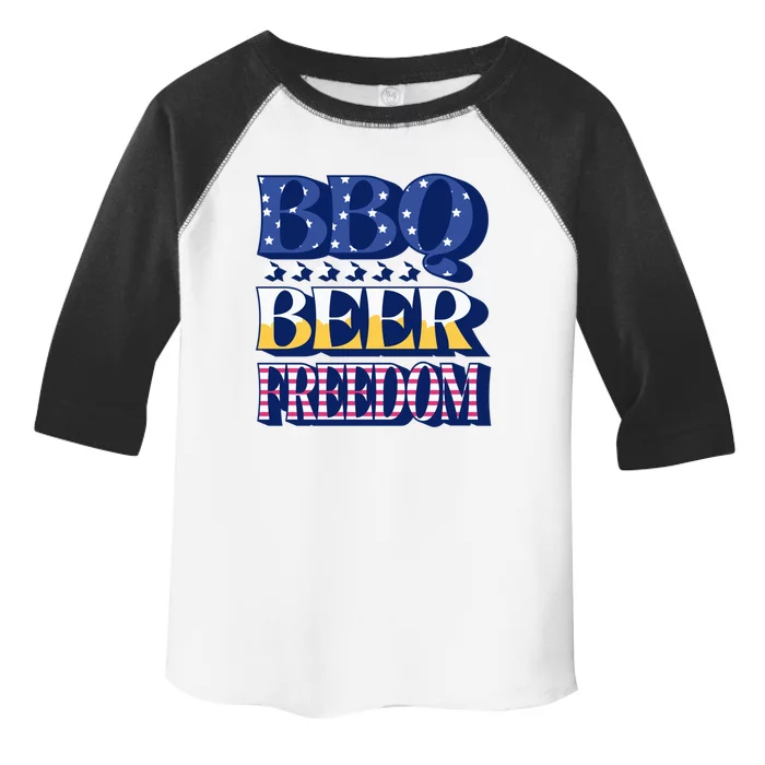 Bbq Beer Freedom Food Fun Gift Toddler Fine Jersey T-Shirt