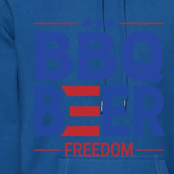 Bbq Beer Freedom Funny America 2020 Proud American Gift Premium Hoodie