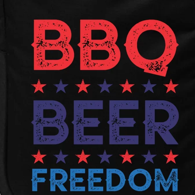 Bbq Beer Freedom Funny America Usa Party 4th Of July Summer Gift Impact Tech Backpack