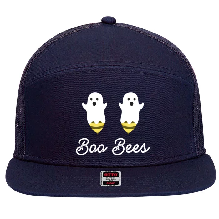 Boo Bees Funny Halloween Funny Gift 7 Panel Mesh Trucker Snapback Hat