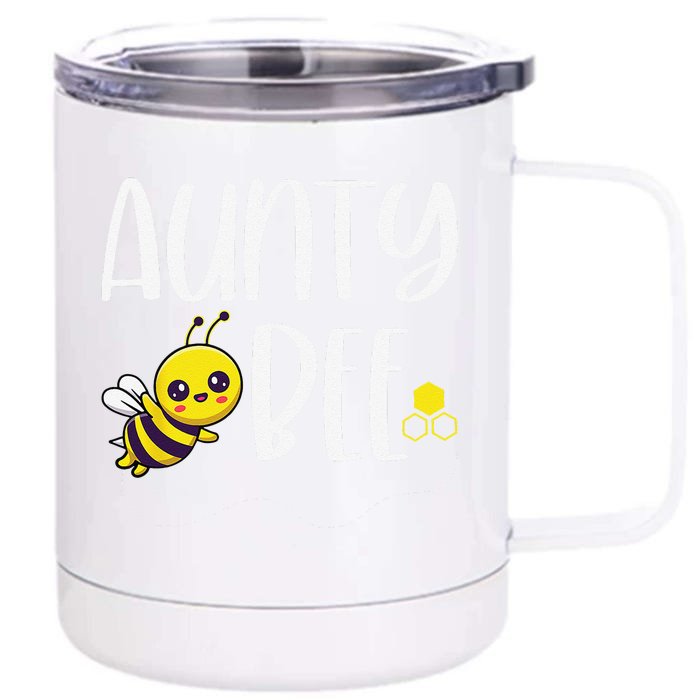 Birthday Bee Family Matching Aunty Bee Auntie Beekeeper Aunt Front & Back 12oz Stainless Steel Tumbler Cup