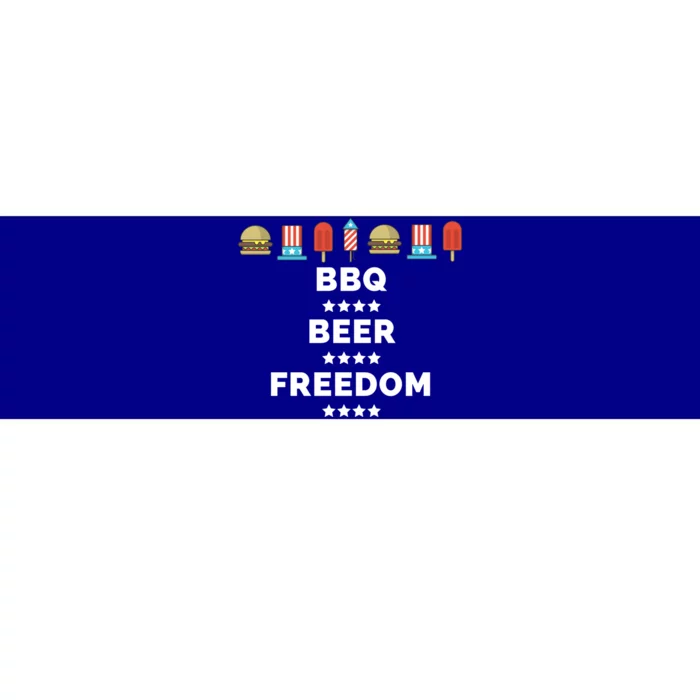 Bbq Beer Freedom Gift Cute Gift Bumper Sticker