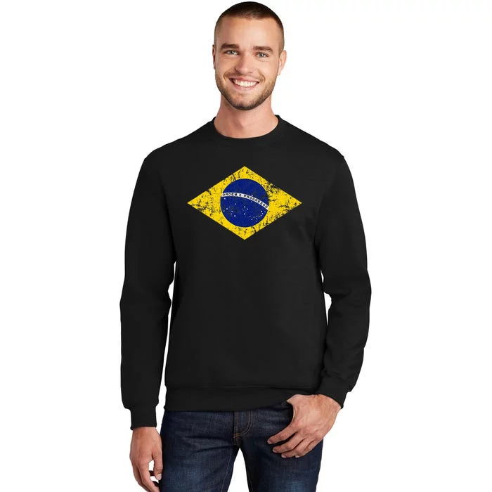 Brasil Brazilian Flag Green Tall Sweatshirt