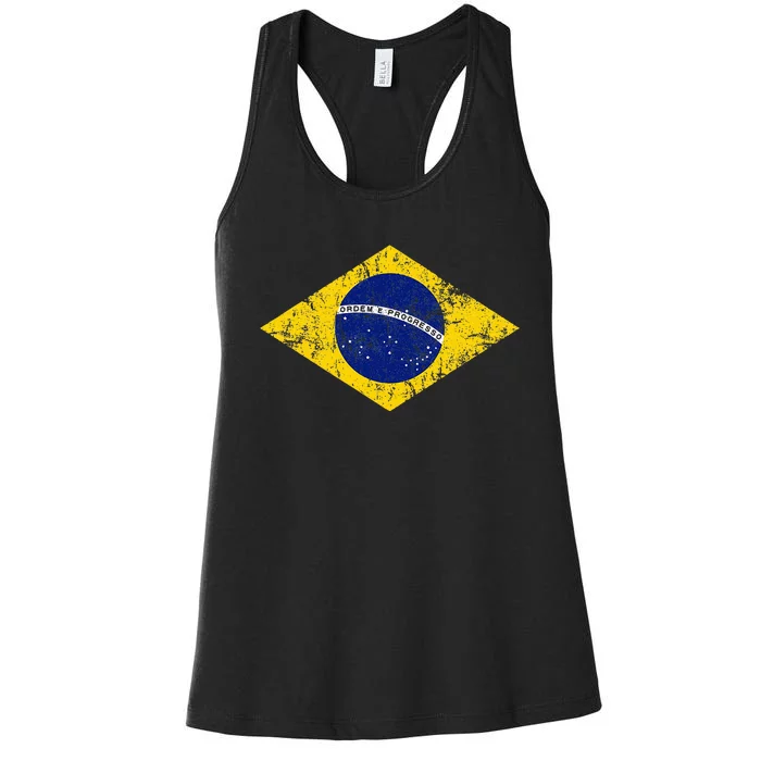 Brasil Brazilian Flag Green Women's Racerback Tank